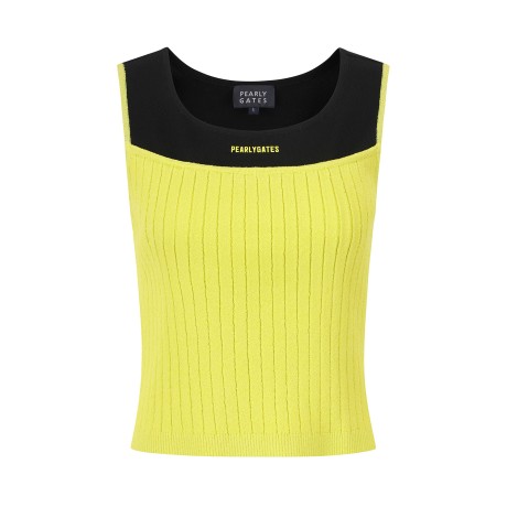 여성 로고 프린팅 투톤 레이어드 베스트