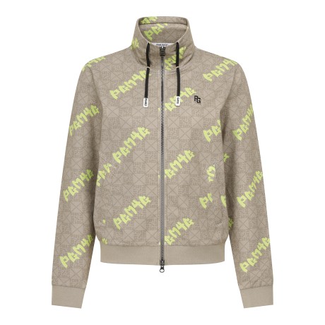 여성 로고 스트링 카라 집업 티셔츠