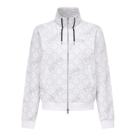 여성 로고 스트링 카라 집업 티셔츠