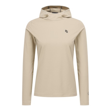 여성 스마일 냉감 후드 긴팔 티셔츠