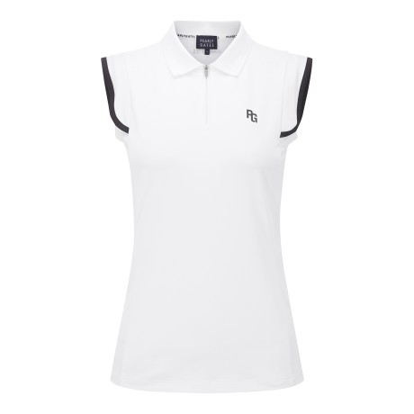 여성 컬러 라인 캡 하프집업 티셔츠