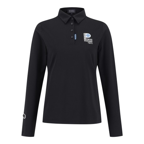 여성 스마일 백 프린팅 피케 긴팔 티셔츠