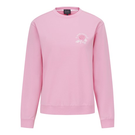 여성 로즈 자수 백 리본 긴팔 티셔츠