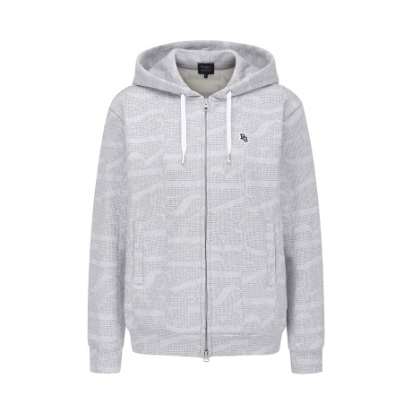 여성 볼드 로고 자카드 후드 집업 티셔츠