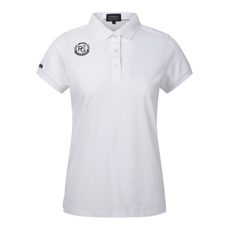 여성 레터링 카라 티셔츠