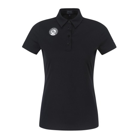 여성 심플 솔리드 칼라 반팔 티셔츠