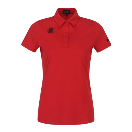 여성 심플 솔리드 칼라 반팔 티셔츠