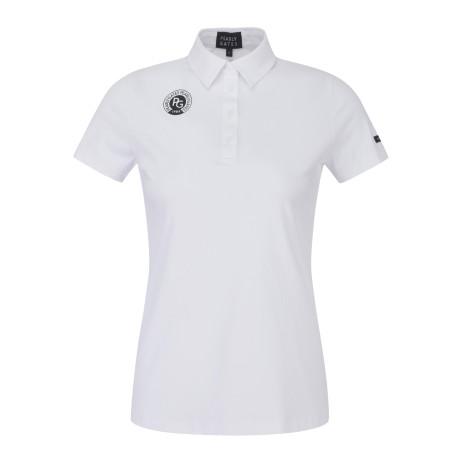 여성 심플 솔리드 칼라 반팔 티셔츠