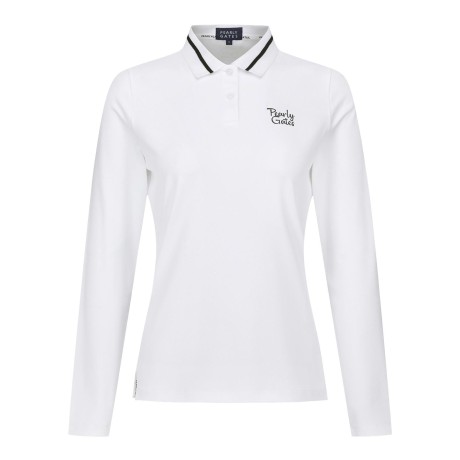 여성 라인 카라 로고 긴팔 티셔츠