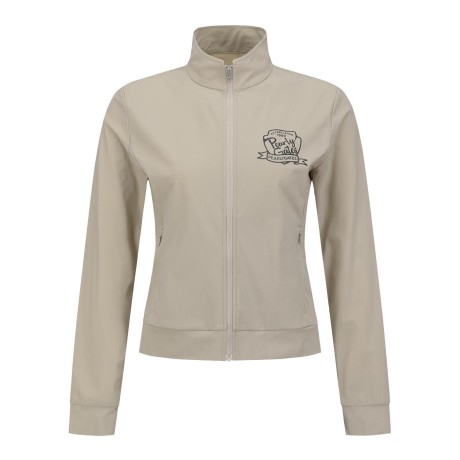 여성 넥 후면 블록 슬림 집업 티셔츠