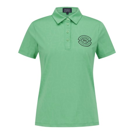 여성 앰블럼 로고 프린트 칼라 반팔 티셔츠