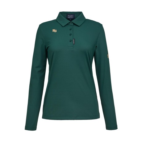 여성 인타록 기모 로고 칼라 티셔츠