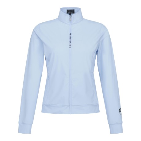 여성 펀칭 믹스 로고 집업 티셔츠