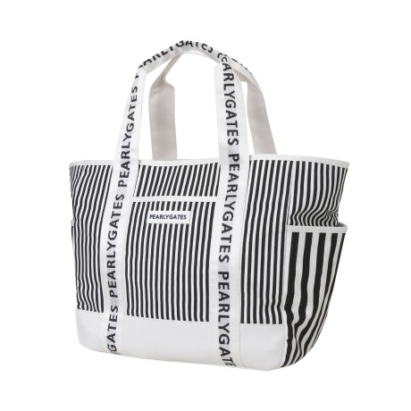 공용 워딩 로고 스트라이프 카트백