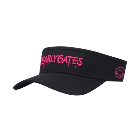 공용 컬러 배색 자수 레터링 썬바이저