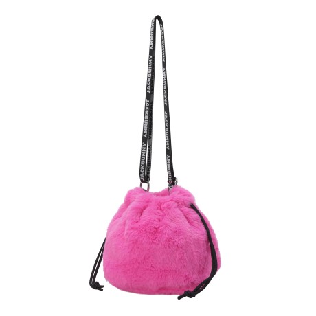 공용 잭바니 퍼 크로스 버킷백