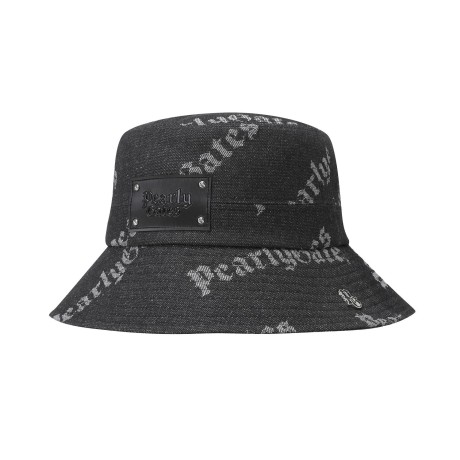 공용 패치 로고 자카드 버킷햇