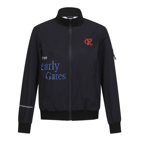 공용 컬러 믹스 앰블럼 니팅 블록 바람막이