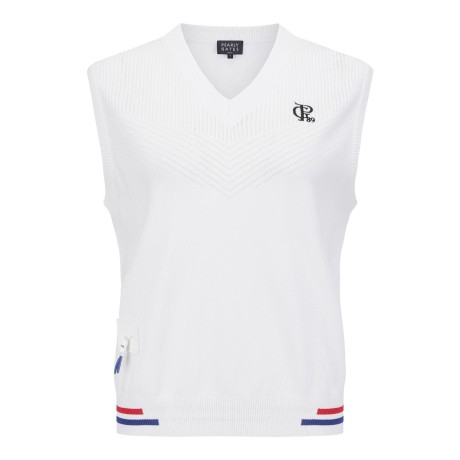 공용 자카드 믹스 니트 베스트