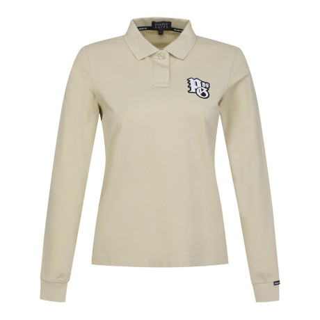 공용 로고 패치 칼라 긴팔 티셔츠