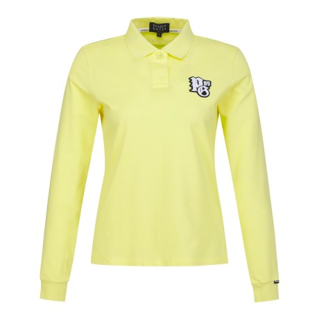 공용 로고 패치 칼라 긴팔 티셔츠