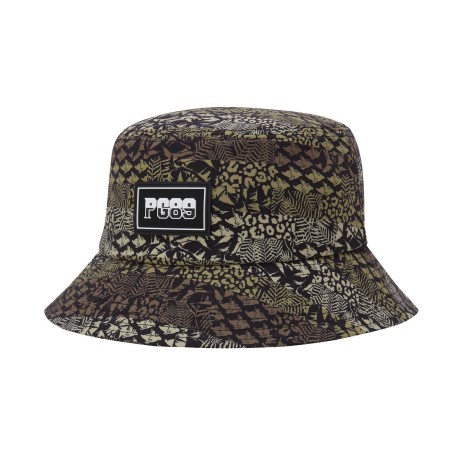 공용 패턴 믹스 스트라이프 버킷햇