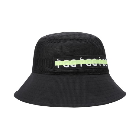 공용 PGG 뱃지 메쉬 우븐 믹스 버킷햇