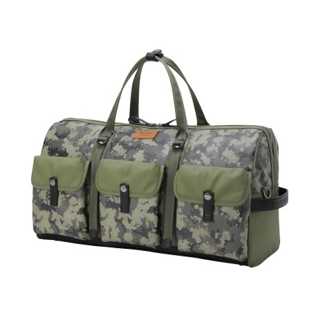 공용 멀티 포켓 카모콜라쥬 보스턴백