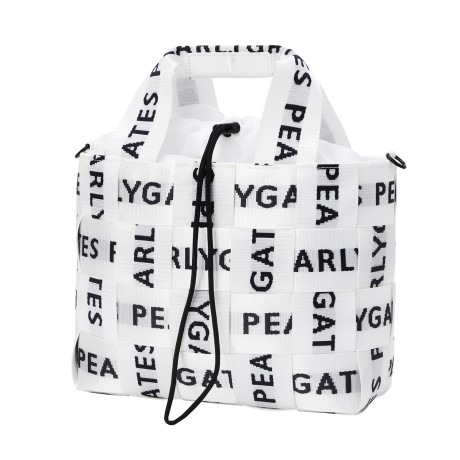 [가격 인하] 공용 레터링 체크 패턴 토트백