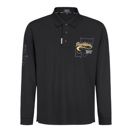 공용 로고 프린트 칼라 긴팔 티셔츠