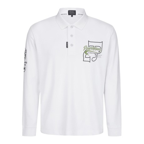 공용 로고 프린트 칼라 긴팔 티셔츠