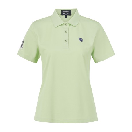 공용 로고 패치 카라 반팔 티셔츠