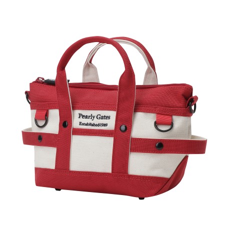 공용 배색 캔버스 페이퍼 투웨이 토트백