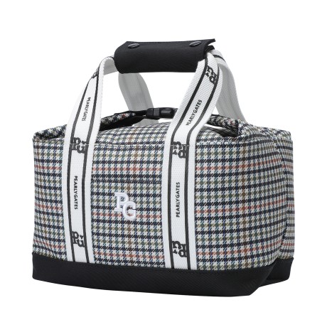 공용 로고 프린팅 하운드투스 버클 토트백