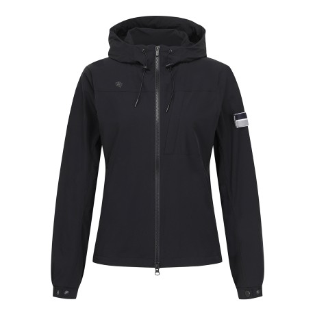 공용 배색 탭 후드 기모 집업 점퍼