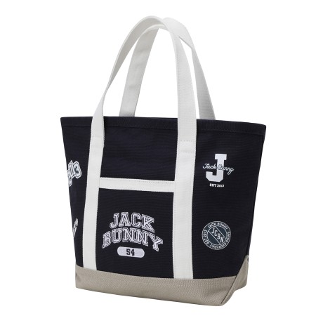 공용 잭바니 로고 프린팅 토트백