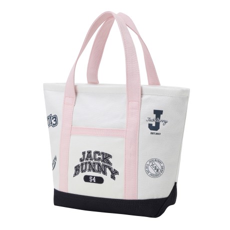 공용 잭바니 로고 프린팅 토트백