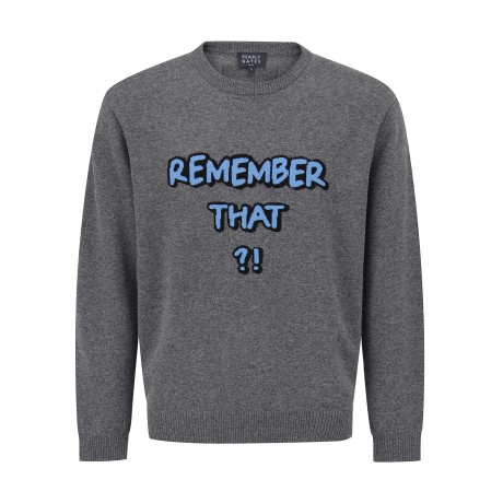 공용 캐시미어 블렌딩 레터링 긴팔니트