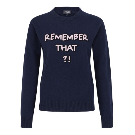 공용 캐시미어 블렌딩 레터링 긴팔니트