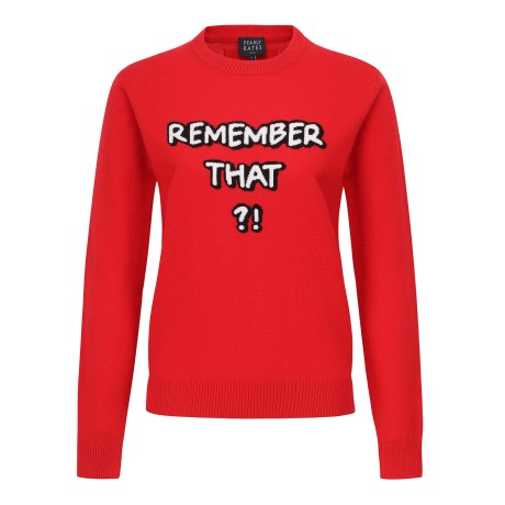 공용 캐시미어 블렌딩 레터링 긴팔니트