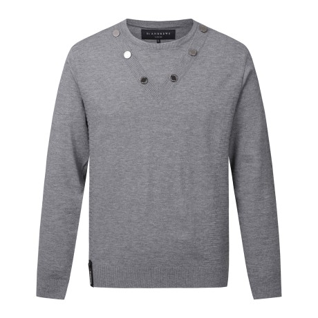 남성 스냅 포인트 리벳 로고 니트