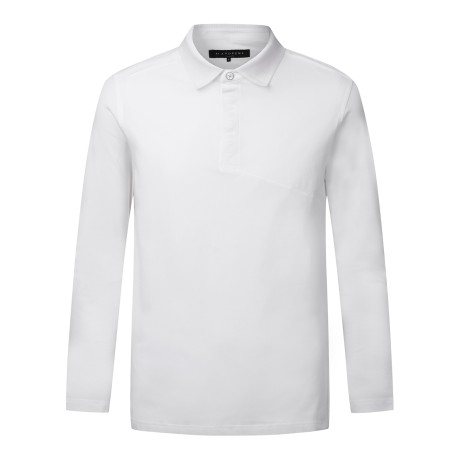 남성 니트 카라 로고 프린트 긴팔 티셔츠