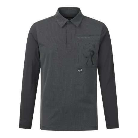 남성 로고 프린트 냉감 소매 소프트 긴팔 티셔츠