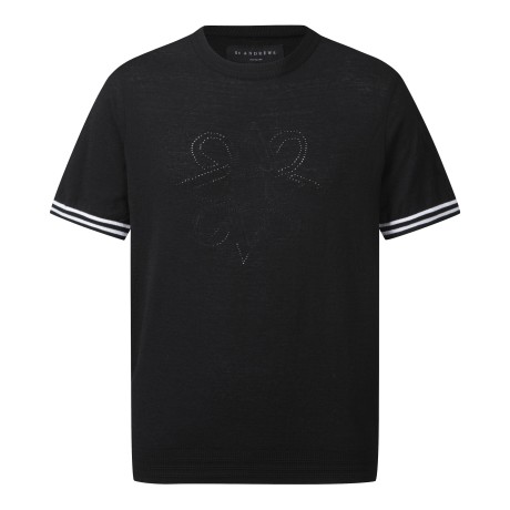 남성 시그니처 별 로고 포인트 라운드 니트