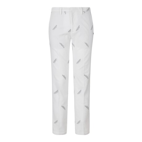 남성 로고 자가드 트라우저 팬츠