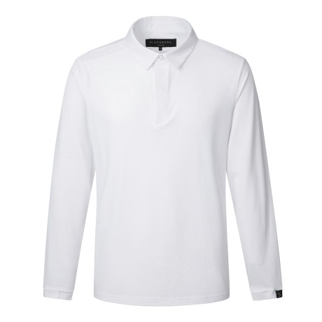 남성 우븐 배색 어깨 로고 긴팔티셔츠