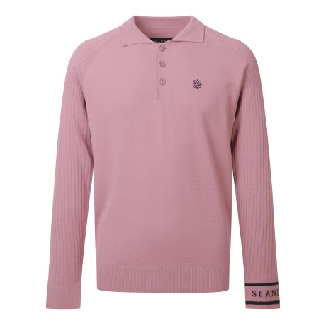 남성 로고 인타샤 레글런 카라 니트