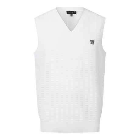 남성 패턴 짜임 심볼 니트 베스트