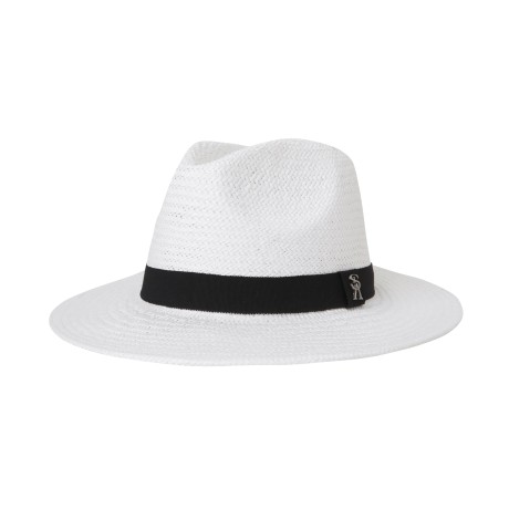 남성 STA 로고 테이프 천연초 페도라