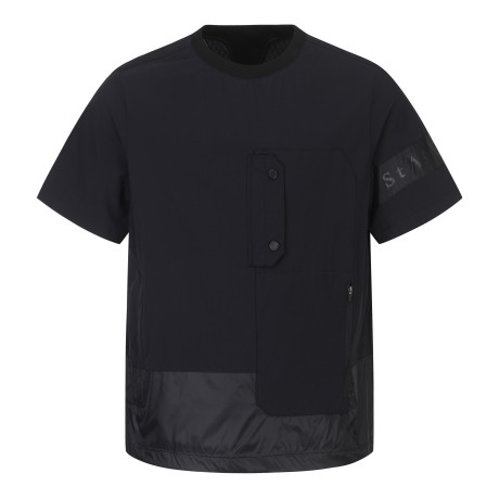 남성 배색 믹스 냉감 반팔 아노락